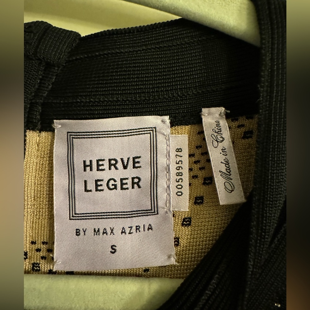 Herve leger short black cocktail dress